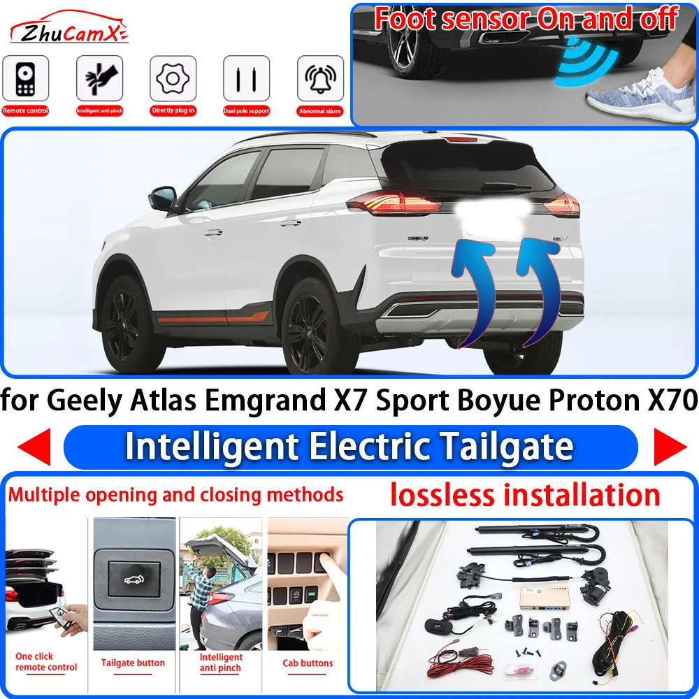 ZhuCamX for Geely Atlas Emgrand X7 Sport Boyue Proton X70 Power Liftgate Trunk Electric Suction Tailgate Tail Gate Lift Strut