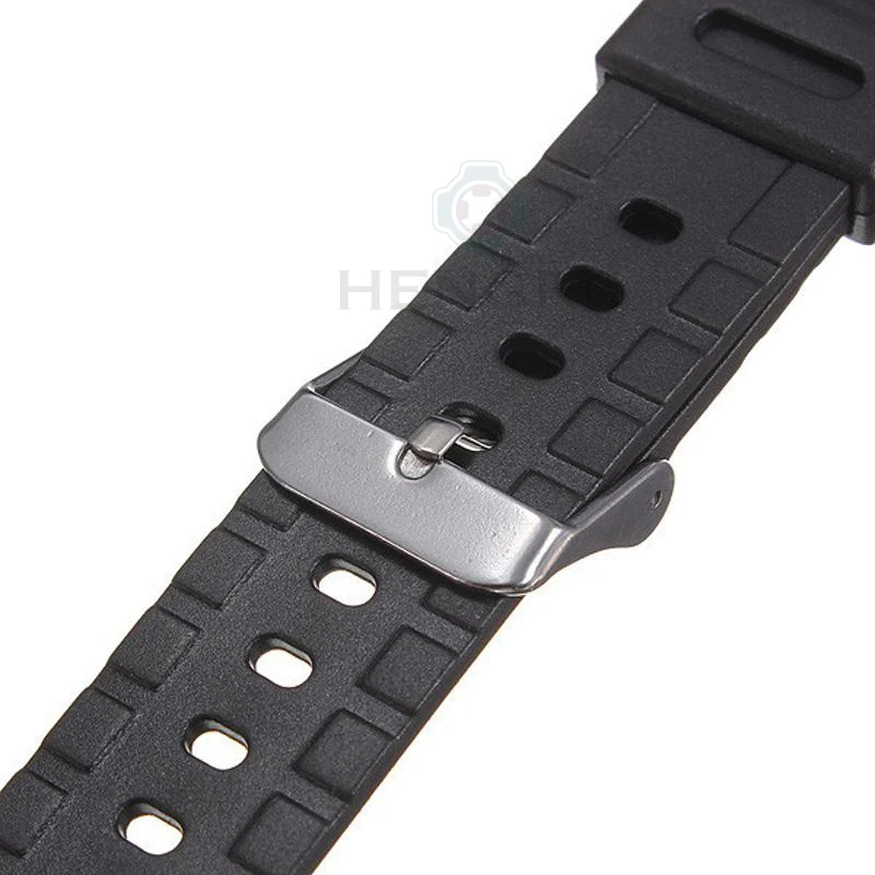 Watch Band Strap Black Sport Diving Watchband 18 20 22mm Men Silicone Bracelet With Silver Stainless Steel Pin Buckle