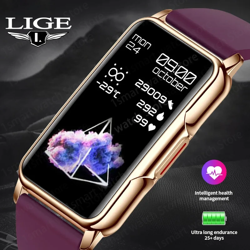 LIGE Bluetooth Connected Phone Smart Watch Women Music Fitness Sports Bracelet Sleep Monitor  Waterproof Man Smartwatch Women