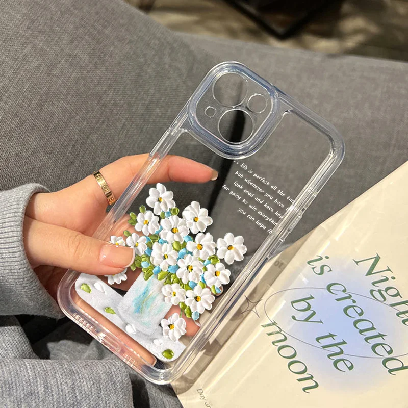 Luxury Floral Case For Samsung Galaxy A57 5G A56 A 57 A52S 5G A52 A53 A54 A55 5G A51 A37 A71 A73 A36 A35 A33 A32 4G Case Cover