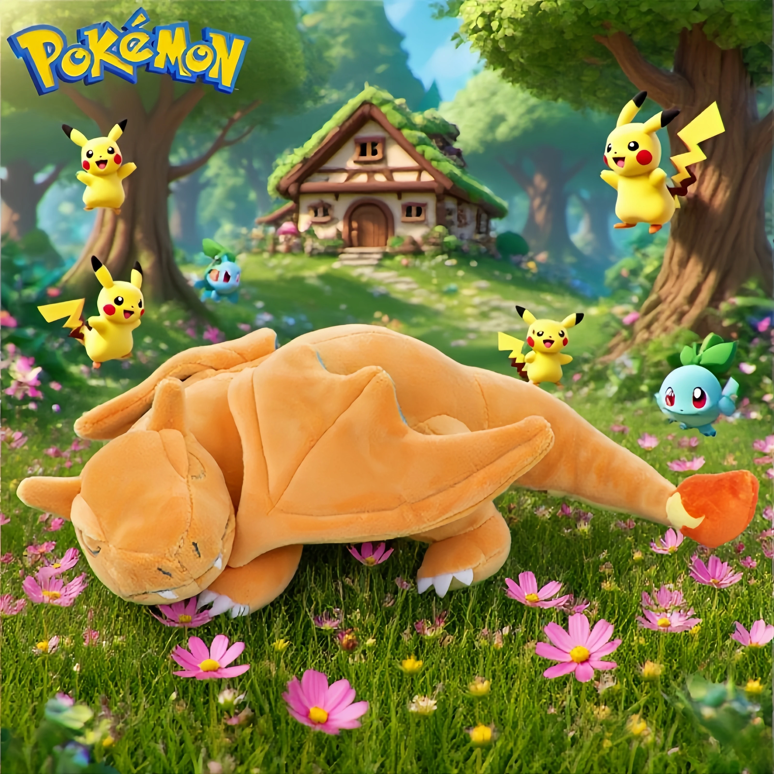 Weihnachtsgeschenk Geschenk Pokemon Sleeping Sprigatito Charizard Glaceon Leafeon Sylveon Plüschtiere Kawaii Piplup Sprigatito Pawmi Peluche