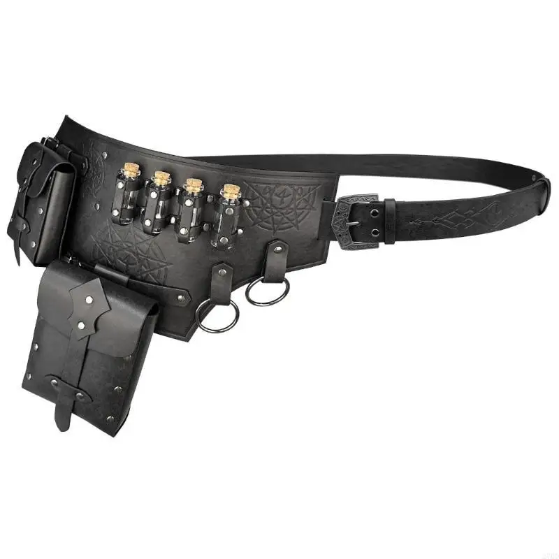 Costume pour hommes 270D, ensemble d'accessoires Costume Vikinges, ceinture en Pirate médiéval,