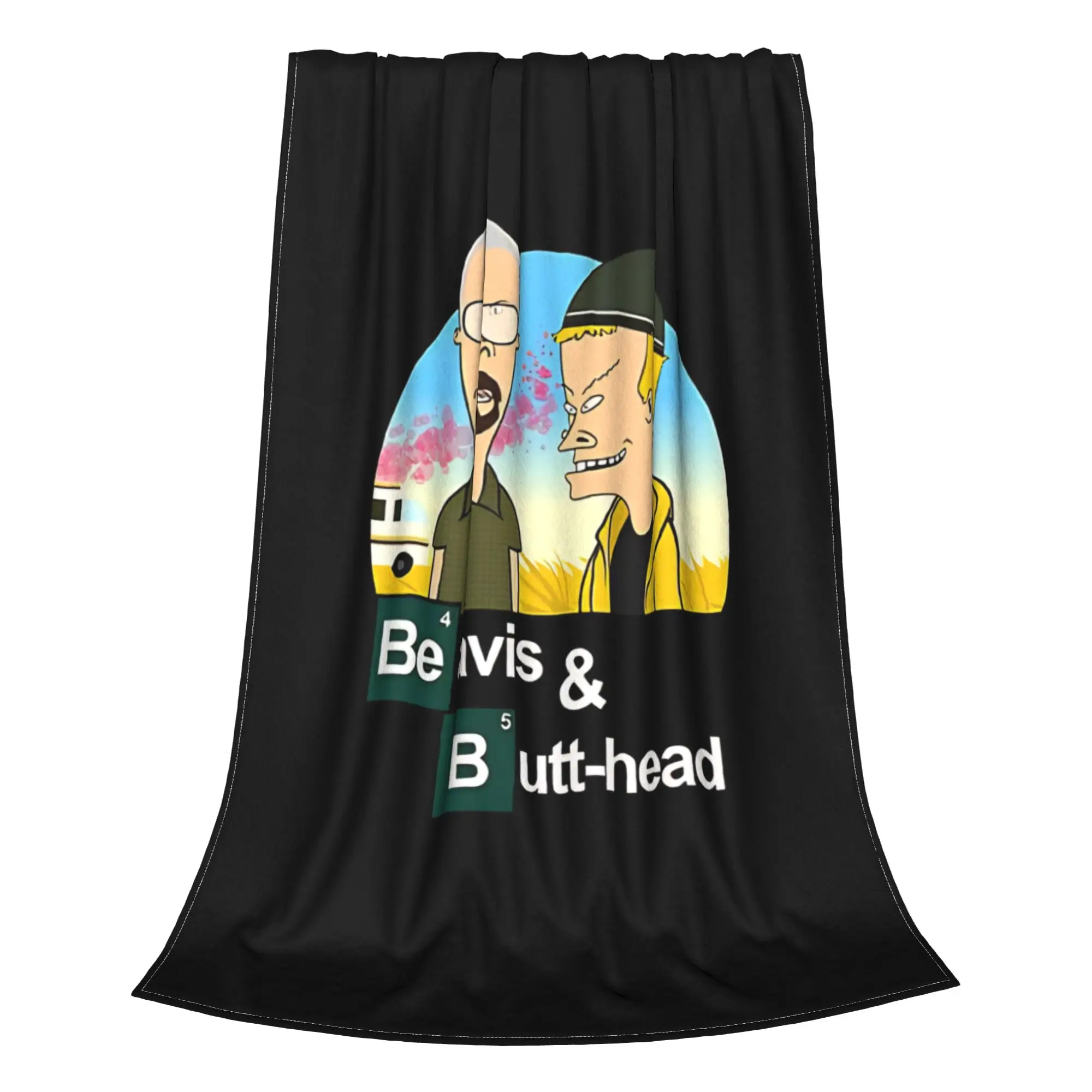 1PC Home Cute Room Decor Vintage Graphic Blanket Throw Blanket Beavis and Butt Head Novelty Warm Blanket All Season
