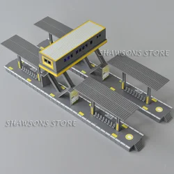 DIY Plastic Parts For 1:87 Model Train Toys Pedestrian Covered Bridge Walkway Railway Station Miniature Replica