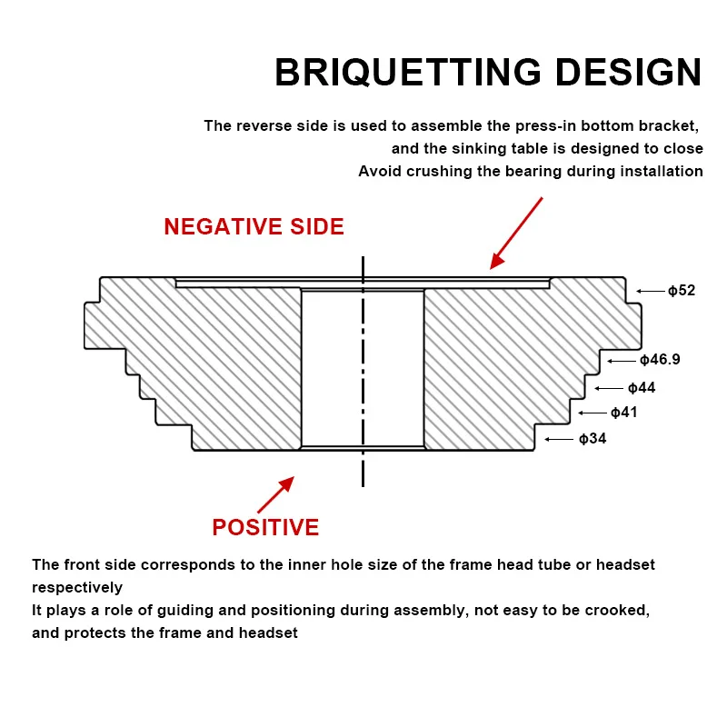 دراجة أسفل قوس BB أدوات التثبيت دراجة هوائية جبلية سماعة الصحافة أداة صنعة أدوات إصلاح الدراجات على الطرق الجبلية #6