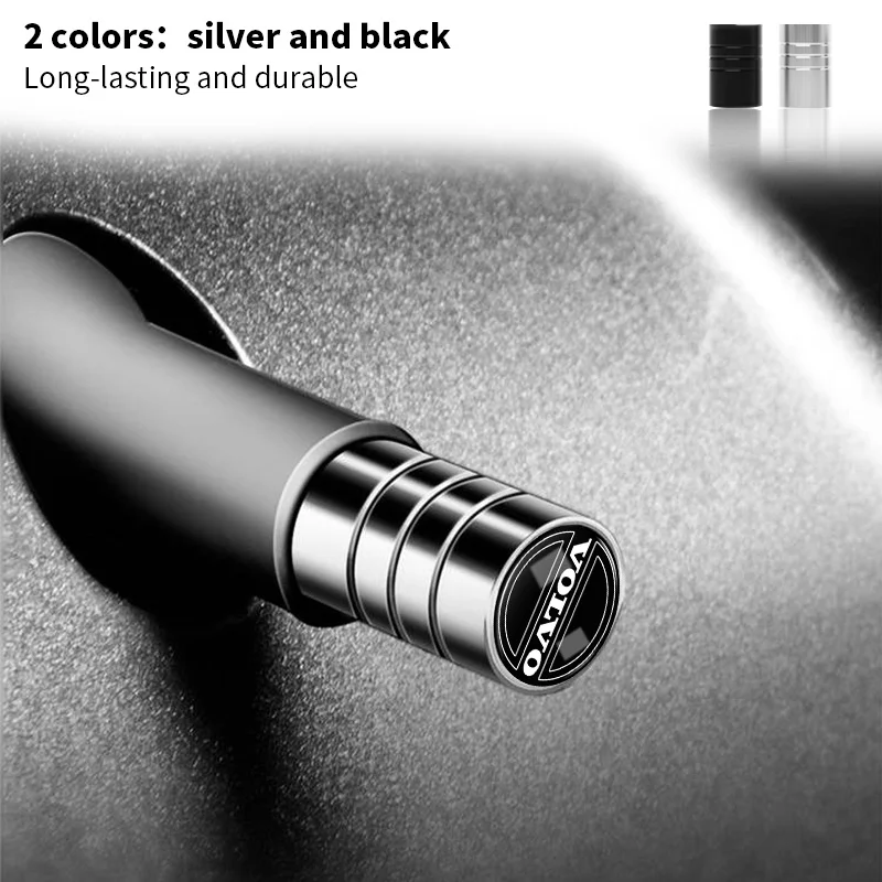 4Pcs Car Tire Air Cap Alloy Auto Vavle Core Protection Cap Black/Sliver For Volvo XC60 XC80 XC90 V40 V60 S60L S80 Accessories