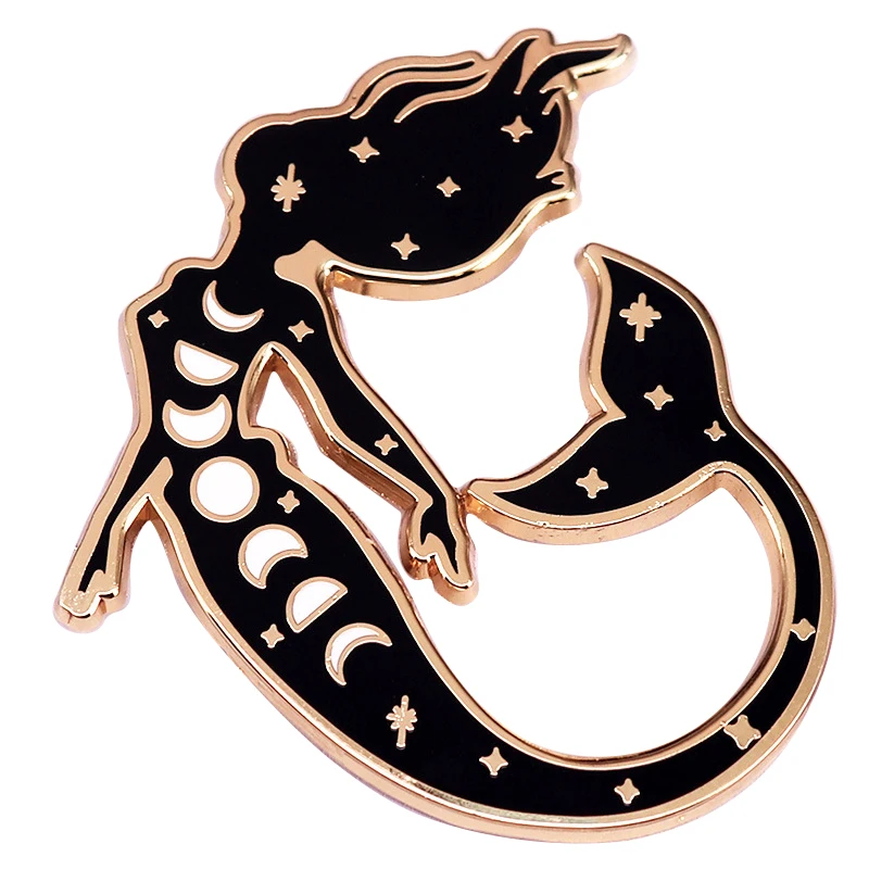 

A3323 Cartoon universe mermaid Enamel Pin Women's Brooches on Clothes Badges Lapel Pins for Backpack Fashion Jewelry Accessories