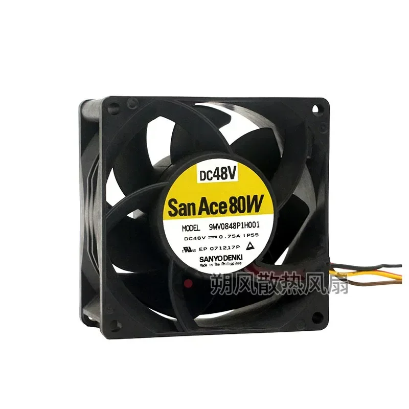 for SANYO 9WV0848P1H001 8038 48V 0.75A 8cm Waterproof Large Air Volume Cooling Fan