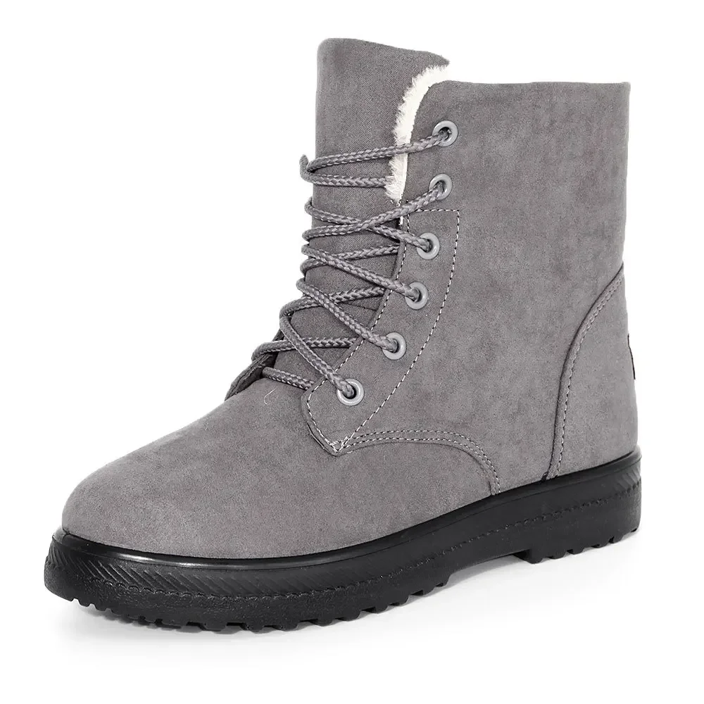 Men's and women's snow boots, new Martin boots for winter warmth, oversized thick soled shoes 35-44  jean shoes for women