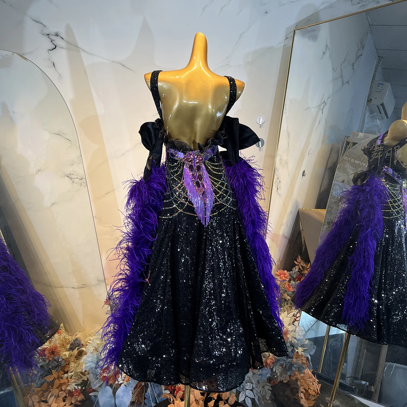 Vestido de baile latino para niños y adultos, vestido brillante de noche personalizado de alta gama con piedra AB, ropa de mujer de Tango precisa