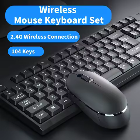 2.4G USB Keyboard and Mouse Set for Laptop Computer PC Gaming keyboard Mice 104 Keycaps USB Wireless Keyboard Mouse Combo