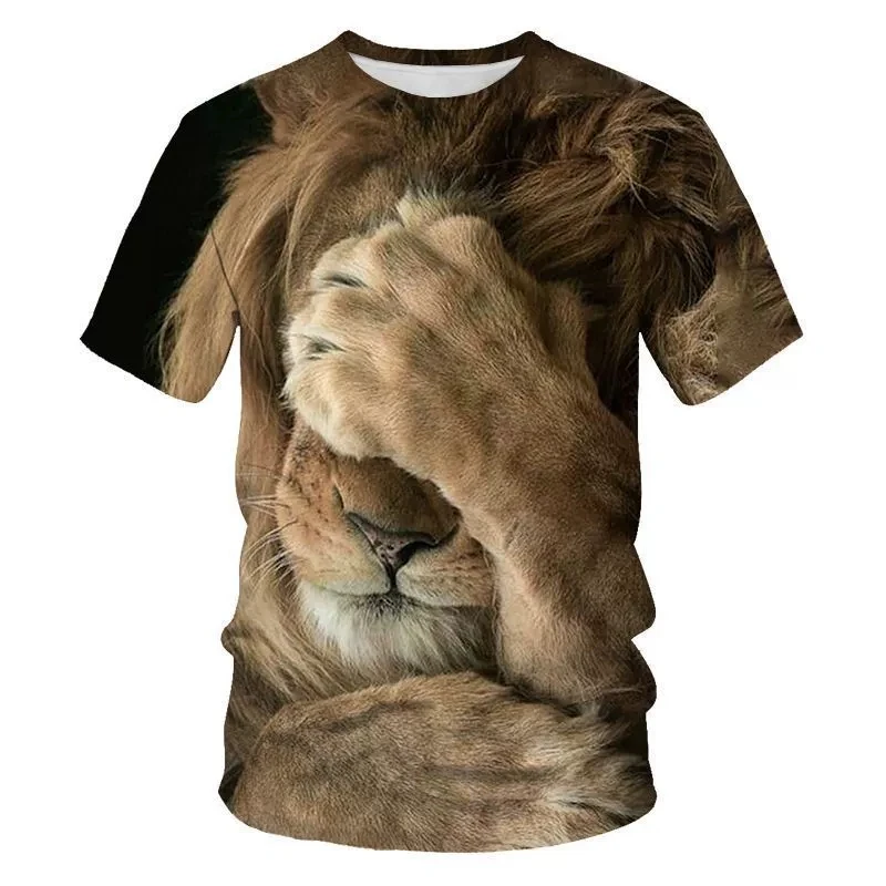 

3D Print Lion and Tiger Causal Clothing New Fashion Men Women T-shirt Plus Size S-7XL Summer Streetwear Vintage Harajuku