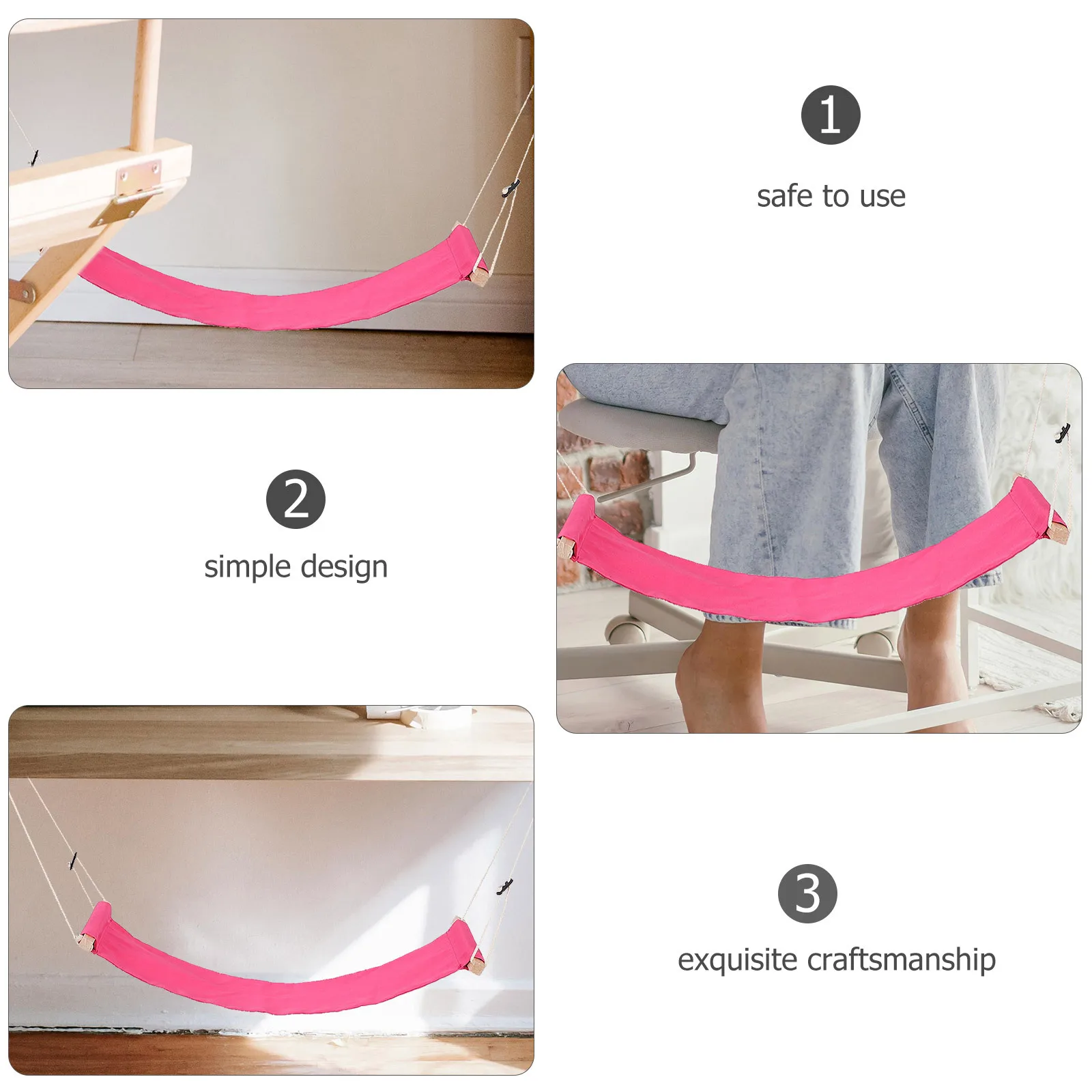 

Foot Hammock Hanging Desk Footrest For Home Office Portable Travel Foldable Under Desk Feet Rest Airplane Flight Essential