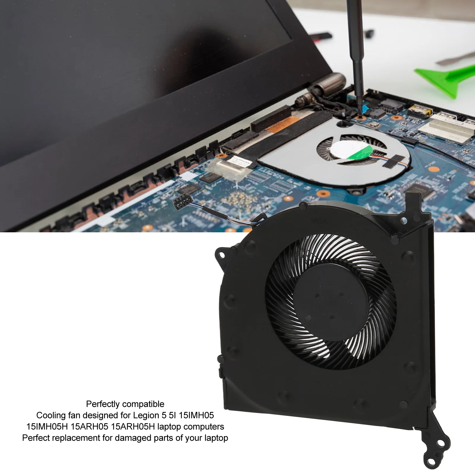 Laptop Radiator Cooling Fan Replacement Compatible for Lenovo Legion 5 5I 15IMH05 15IMH05H 15ARH05 15ARH05H image 5