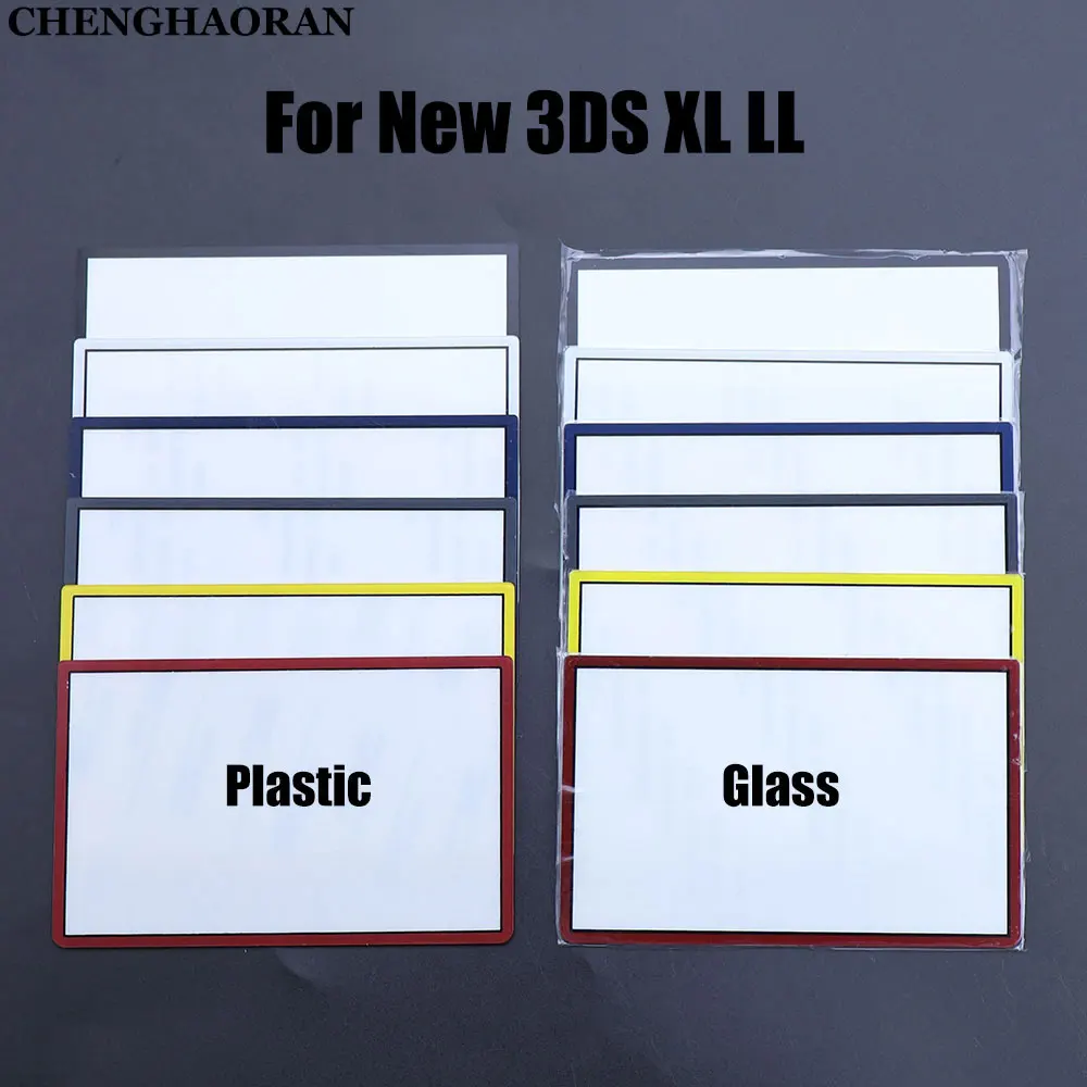 

Replacement Plastic & Glass Upper Screen Lens Front Top Frame Cover For New 3DS XL LL New 3DSXL 3DSLL Game Console Repair