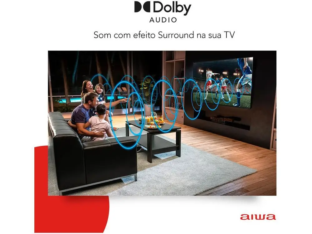 Smart TV 32 ”HD D-LED AIWA IPS Wi-Fi Bluetooth