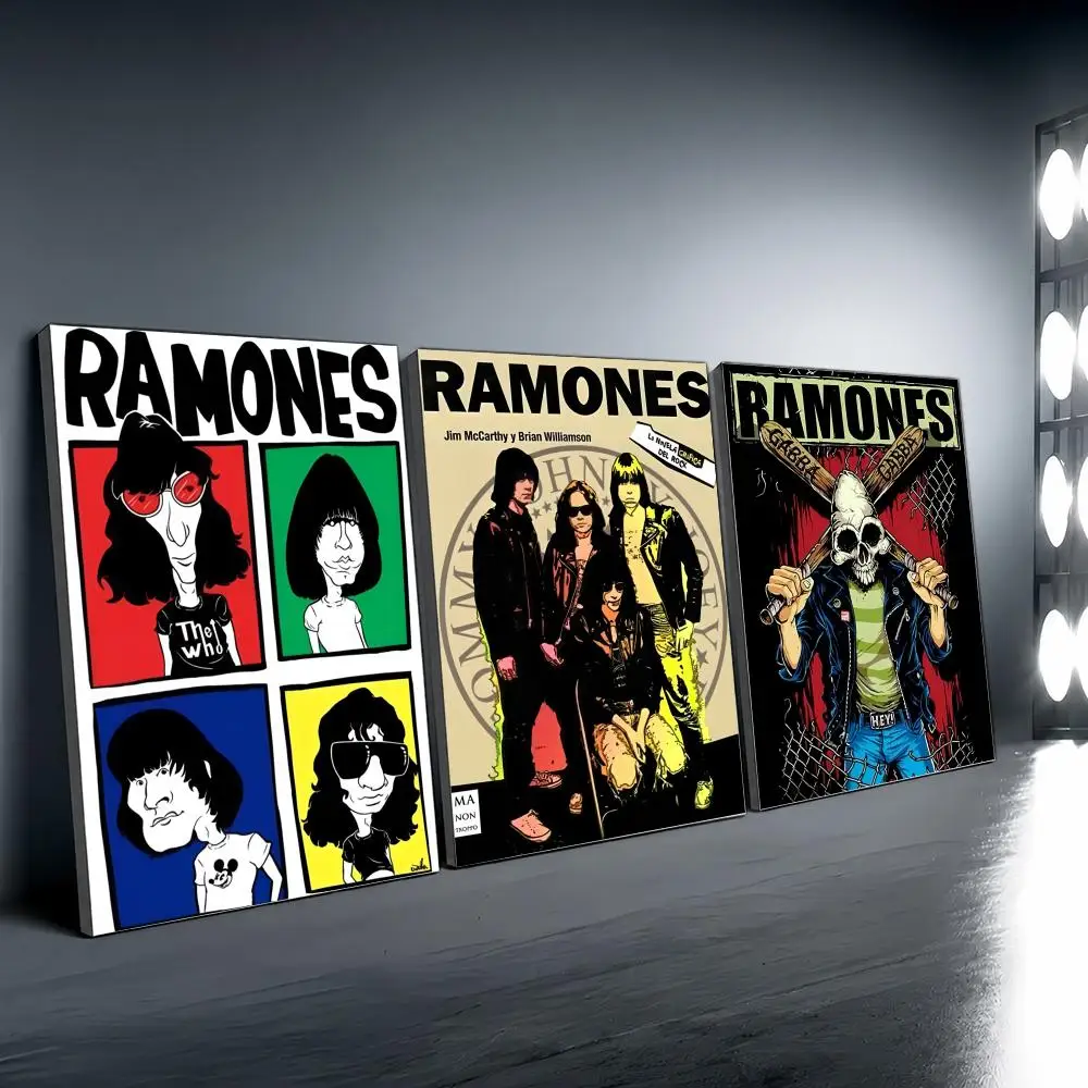 R-Road To Ruin Ramones Band Painting Calligraphy Modern Canvas Wall Art for Bedroom & Living Room | Home Decor Gift