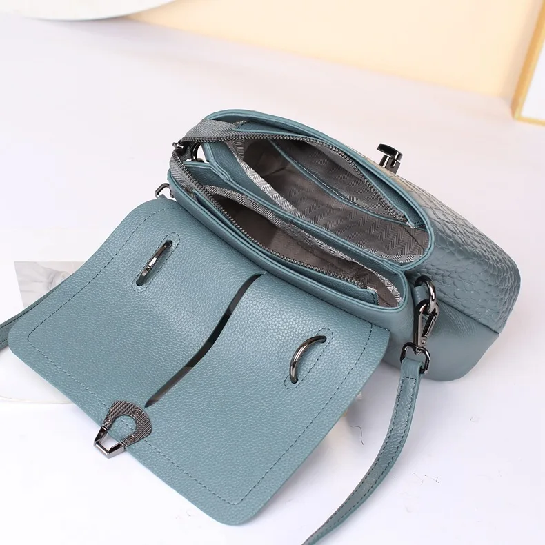 Women\'s Fashion One Shoulder Bag High Quality New Versatile Handbag Fenuine Cow Leather Leisure Crossbody Handbag Casual Tote