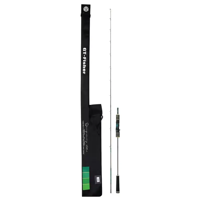 Ecooda GT-Fisher X62 Full Solid Super Light High Carbon Rod Fuji SIC Guide Ring Set 24-Karat Gold Slow Jigging for Lure Sea