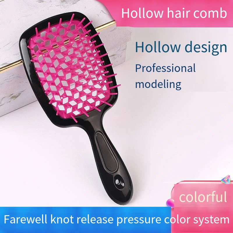 Head Massage Hollow Comb Honeycomb Comb Wet And Dry Fluffy Styling Rib Comb Anti-Hair Loss Scalp Massage Air Cushion Comb