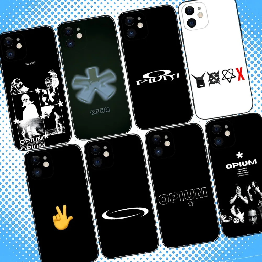 

Opium Playboi Carti VYL Phone Case For iPhone 16,15,14,13,12,11,Pro,Max,Plus,X,XS,XR,SE,8,7,Mini,Soft Silicone Black Case