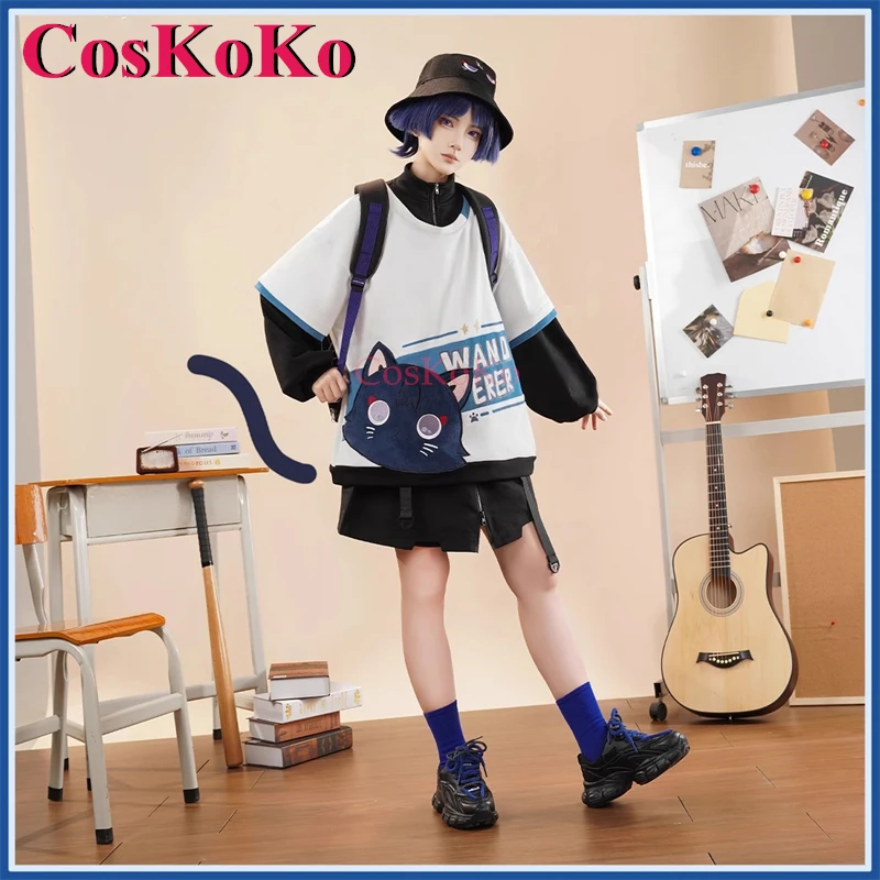 

CosKoKo Scaramouche Cosplay Game Genshin Impact Costume Derivative Product Fashion Handsome Lovely Cat Hoodie Unisex Daily Wear