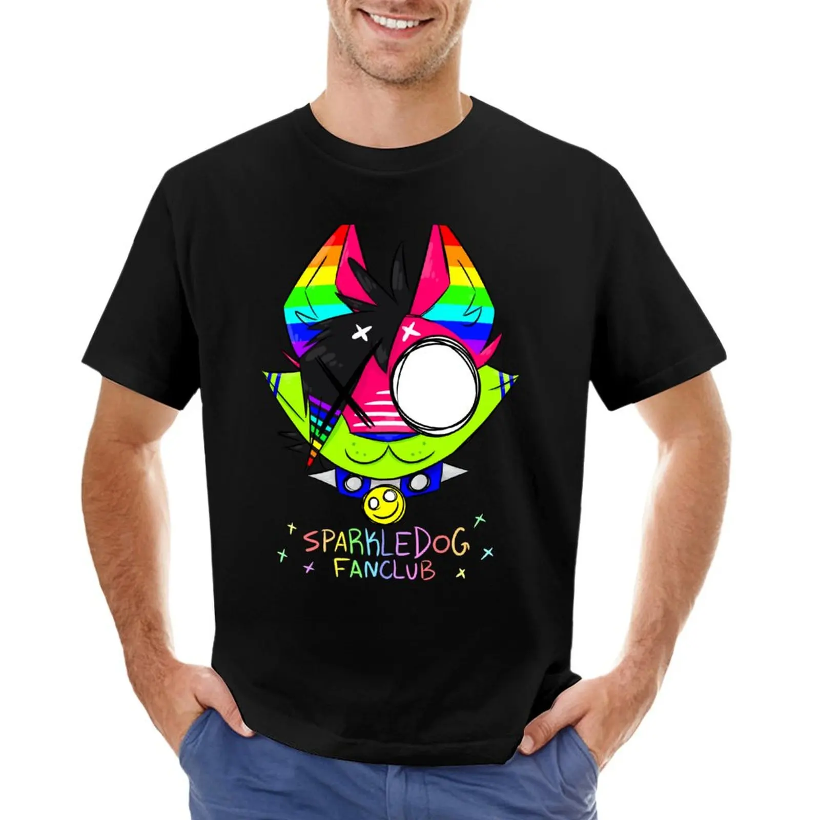 

Футболка Sparkledog Fanclub быстросохнущая винтажная одежда мужские футболки на заказ