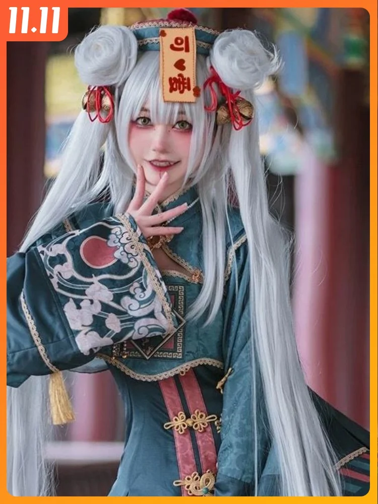 

Walnut Hanfu YongJie Cos Game Anime Costume Lolita Zombie loween Long Sve A-Line Dr High Waist Traditional Chinese S...