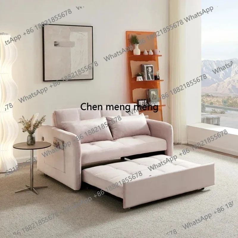 Premium Functional Sofa Bed Twins Pull Out Sofa Bed with USB socket,Modern Elegant Velvet ,Easy Assembly,For Living room