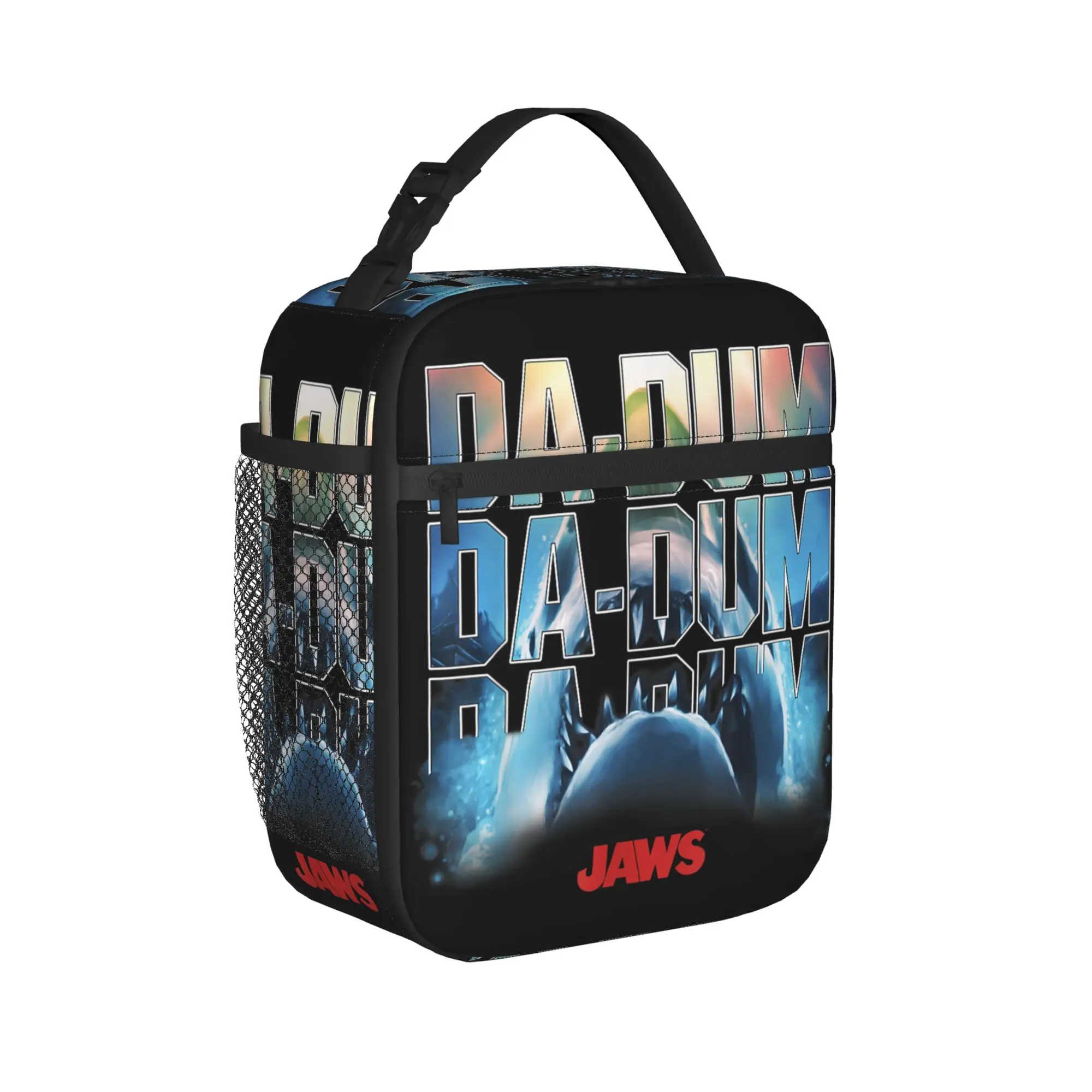Jaws Da-Dum Da-Dum Da-Dum Build-Up Fill Logo Lunch Bag Picnic Lunch Box For Women Casual Thermal Lunch Bags Insulated Cooler Bag