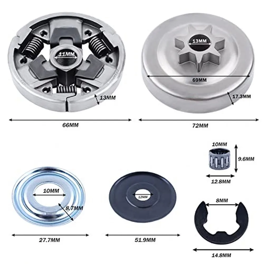 Clutch Drum Assembly for MS261 MS271 MS291 Chainsaws Includes Drum 1141 640 2001 Clutch 1121 160 2051 and 6 Piece Set