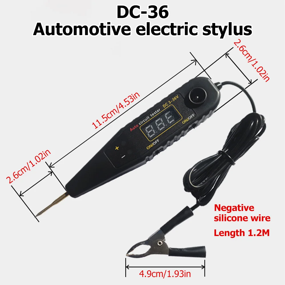 Imagem -06 - Veículo Sensor de Pulso Sinal Led Light Testing Pen Probe Carro Poder Voltímetro Auto Circuito Tester Ferramenta de Diagnóstico dc 036v