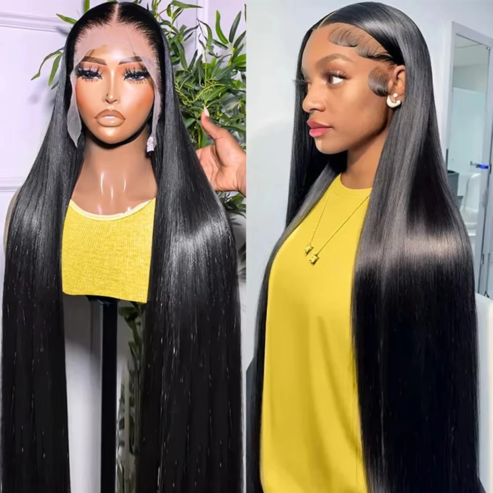 Straight Lace Front Wig Full Lace Human Hair Wigs For Women Human Hair 32 Inch 13x4 Bone Straight Human Hair Hd Lace Frontal Wig