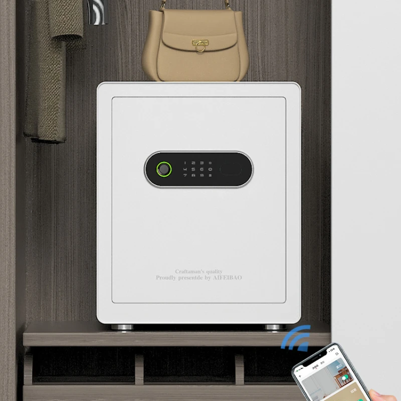 

Safe fingerprint password Household small smart wifi remote prompt anti-theft all-steel bedside wardrobe