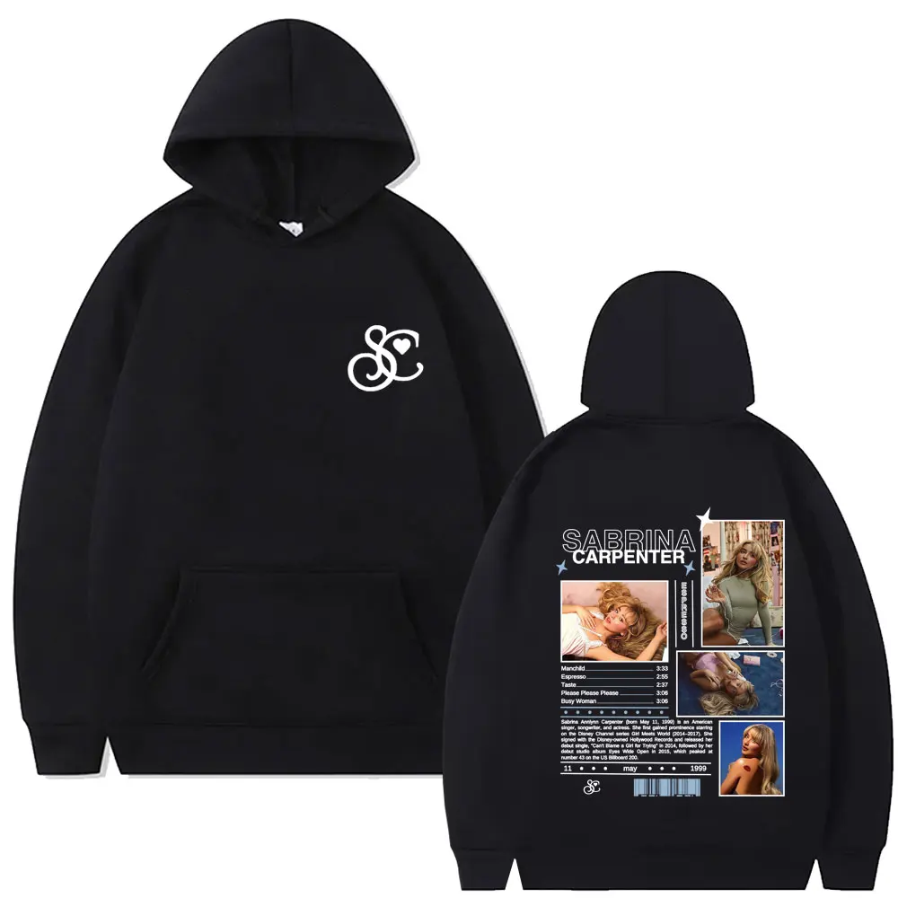 

Singer Sabrina Carpenter Music Album Cover Hoodie Men Women Casual Fleece Oversized Hoodies Unisex Fashion Pop Music Pullover