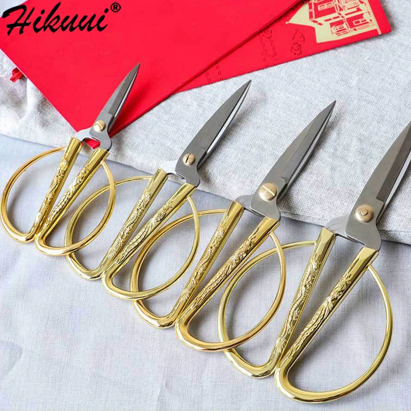 Dragon Phoenix Sewing Scissors Chinese Traditional Embroidery Scissors For DIY Sewing Crafts Wedding Shears Bonsai Scissors