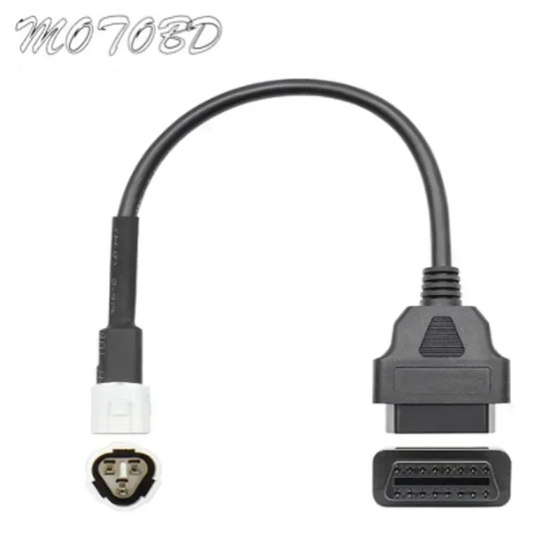 3 Pin To OBD2 Fault Code Scanner Motorcycle Diagnostic Cable for Yamaha 3 Pin Motobike Connect Adapter