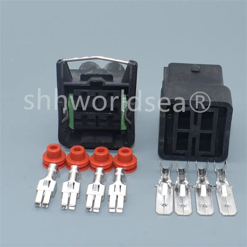 1 Sets 4 Pin 357941165 357 941 165 Female Male Auto Connector 6.3 Series For VW With Terminals