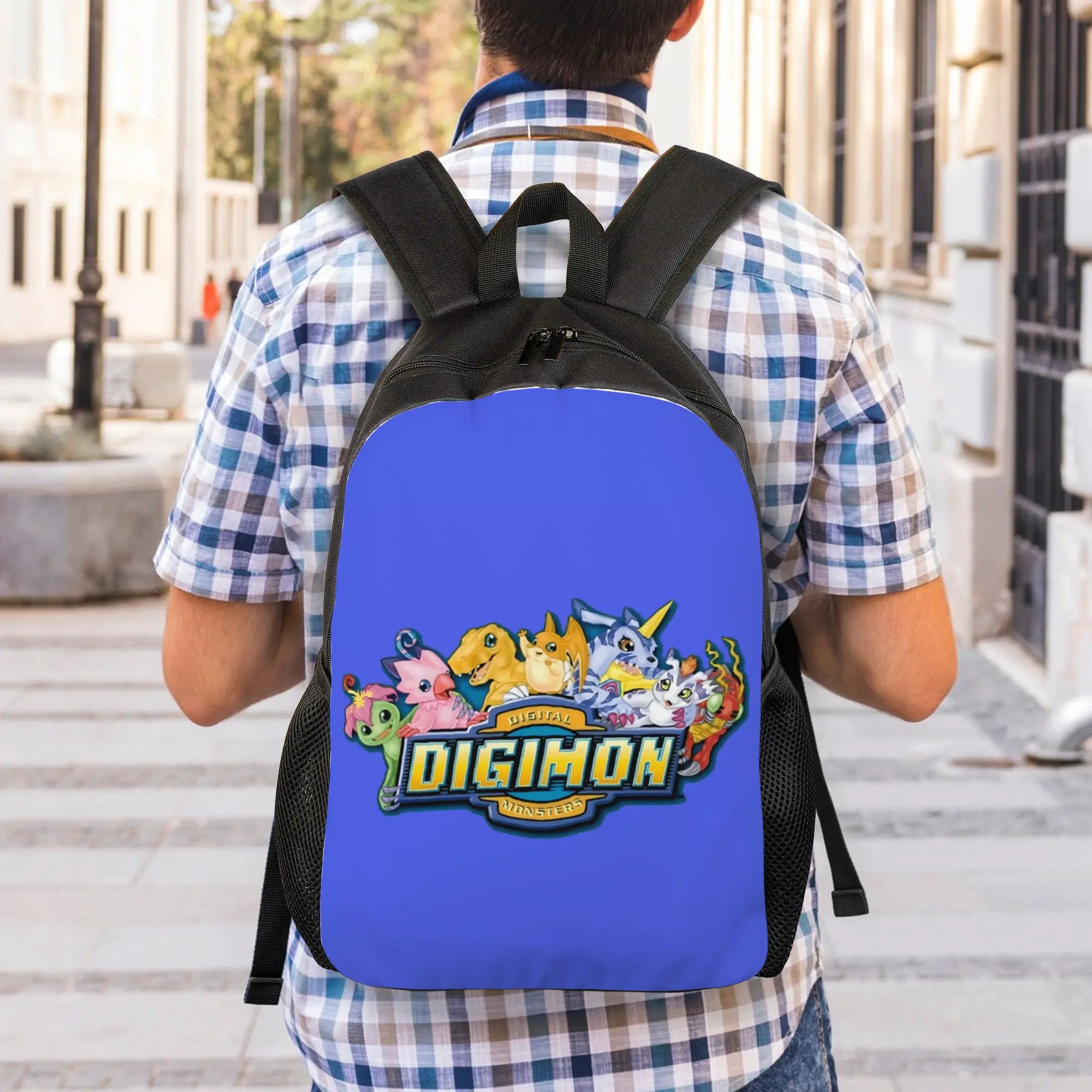 

Back to school season Digimon Logo Schoolbag BANDAI Digimon Male Lady Light Backpack