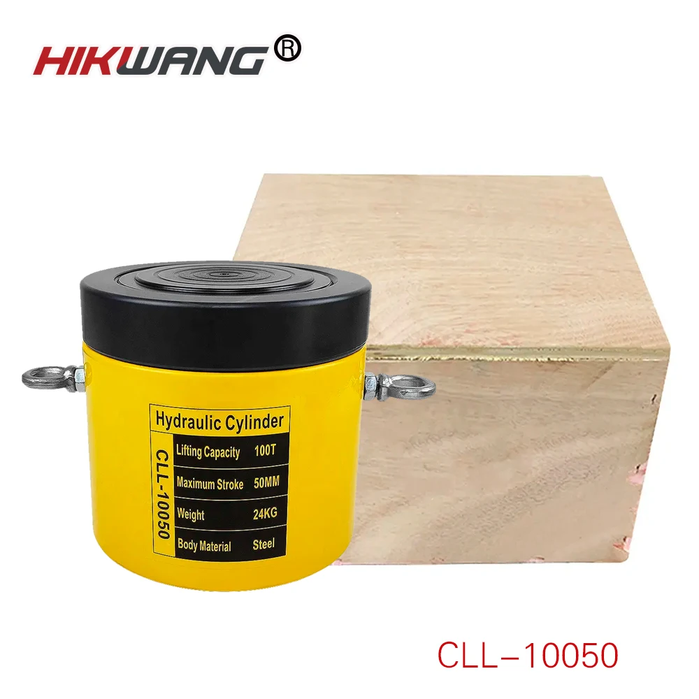 CLL-10050 Single acting 100ton lock nut hydraulic cylinders high tonnage safe lock lift jack