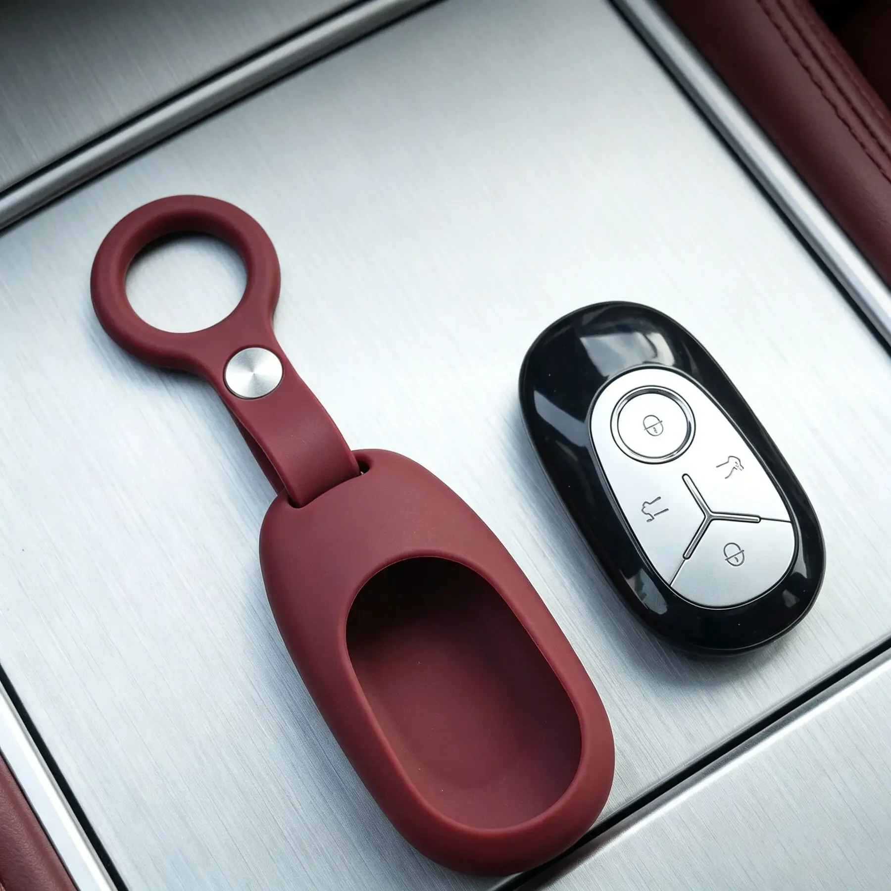 Schlüsselhülle Schlüsselanhänger Organizer für Geely EX2 GEOME EX2 MMEX2 Max 2025 2026 Schlüsselkappen Abdeckung Auto Zubehör Gehäuse – Detail 1