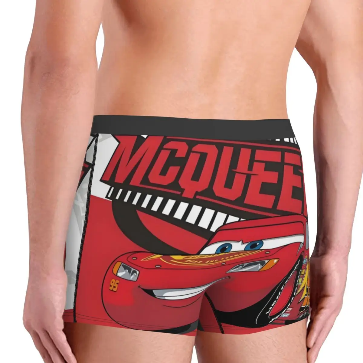 Customized Lightning Mcqueen Cool Boxer Shorts For Homme 3D Print Racing Car Underwear Panties Briefs Breathable Underpants
