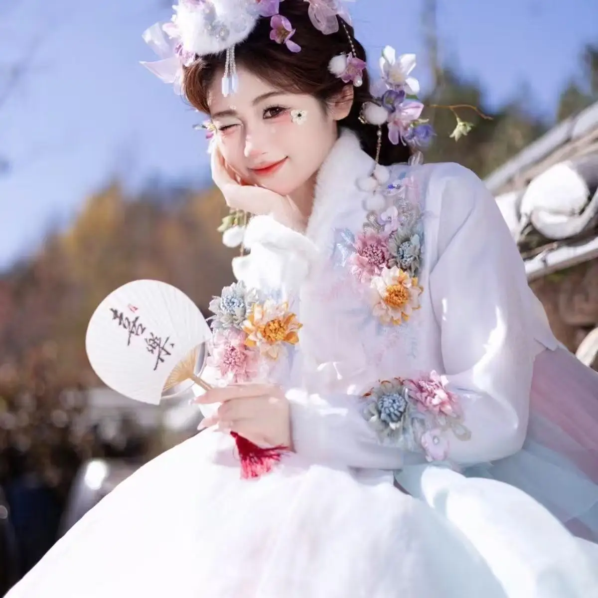 

New Winter Female Hanbok Tops Court Style Traditional Korean Clothing Vintage Travel Wedding Stage Performance Outfit Women Coat