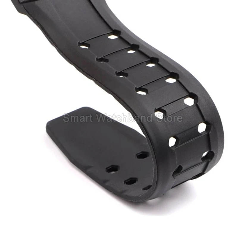 カシオ GRAVITY MASTER GA-1000/1100 GW-A1000/A1100/4000 凸面インターフェース樹脂時計ストラップブラックダークレッド耐摩耗性バンド