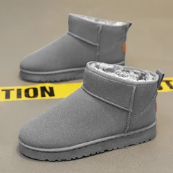 Increase In ThickSnow Boots For Men Winter Comfotable Cotton Shoes Lightweight Warm Cotton Shoes Thick-Soled Flat Shoes For Men