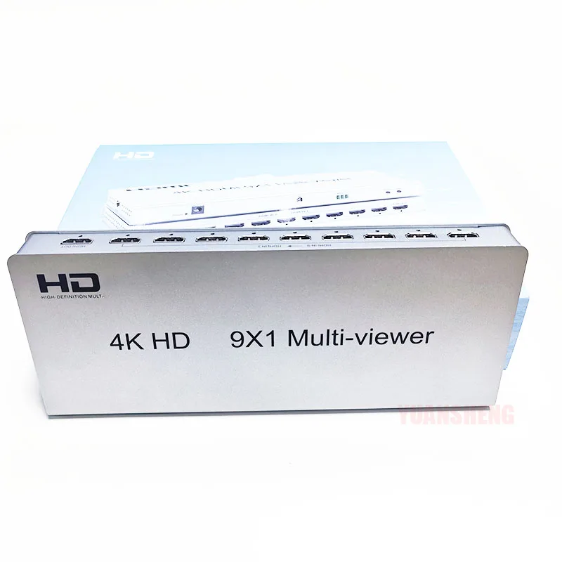 

4K 9x1 HDMI-compatible Multiviewer 9 in 1 Out Seamless Switch 10 Display Modes Quad Screen Multiviewer 9 Channel Video Multiplex