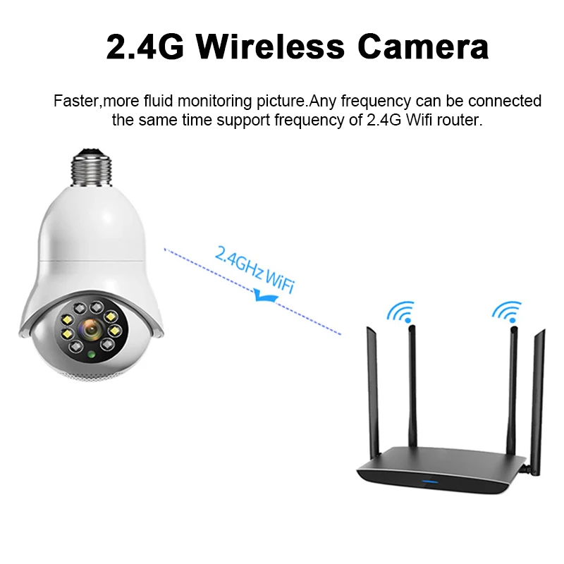 KuWfi 1080P WIfi Camera 2.4G Wireless Camera Full Color Night Vision Human Motion Detecting Security CCTV IP Camera