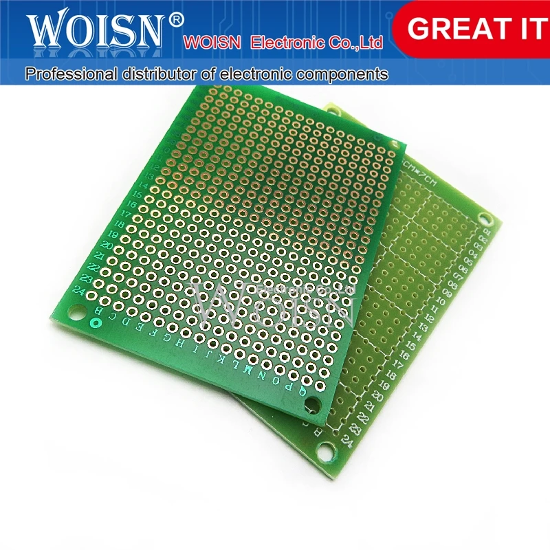 Cyan 5*7 double-sided tin-plated universal board 5x7cm thickness 1.6 high-quality glass fiber board spray tin universal board