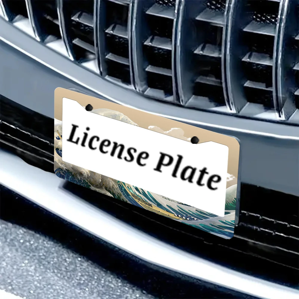 عباد الشمس الأصفر - ألومنيوم مطبوع 2 - إطار لوحة ترخيص مع مجموعة براغي: مبتكرة، ممتعة، هدية تزيين السيارة، 6 × 12 بوصة #6
