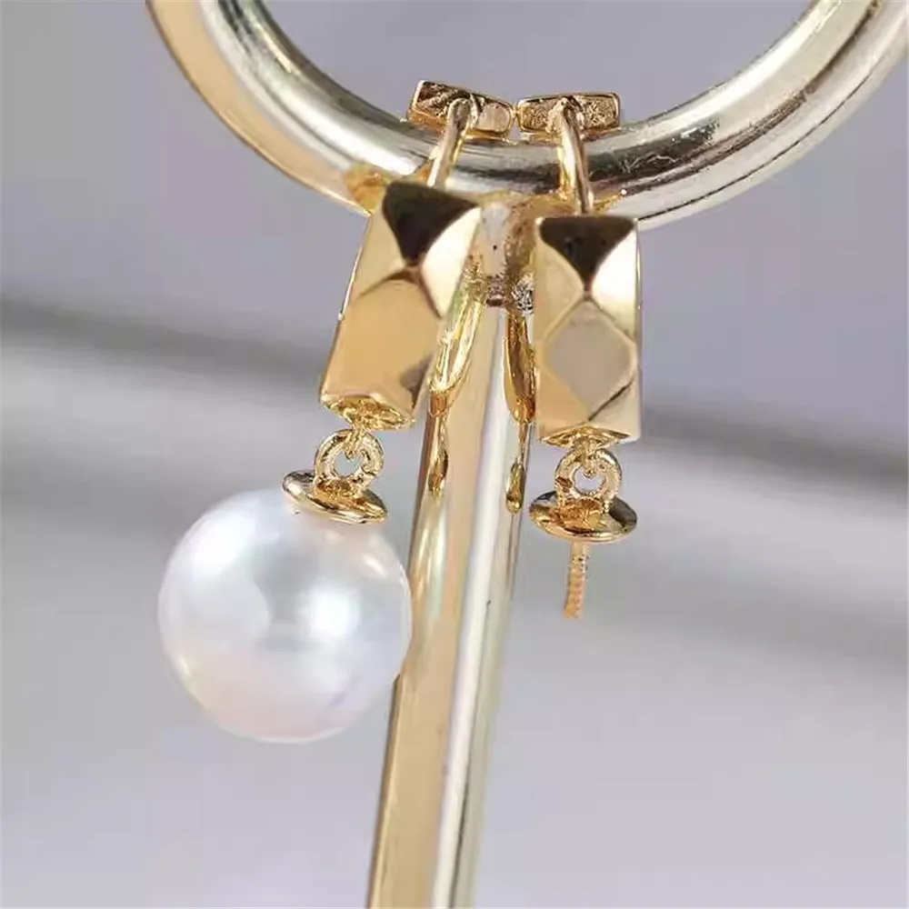 

DIY Pearl Earring Accessories,14K Gold Plated Brass Metal Square Earwires Earring Fixtures Fasteners For Jewelry Making